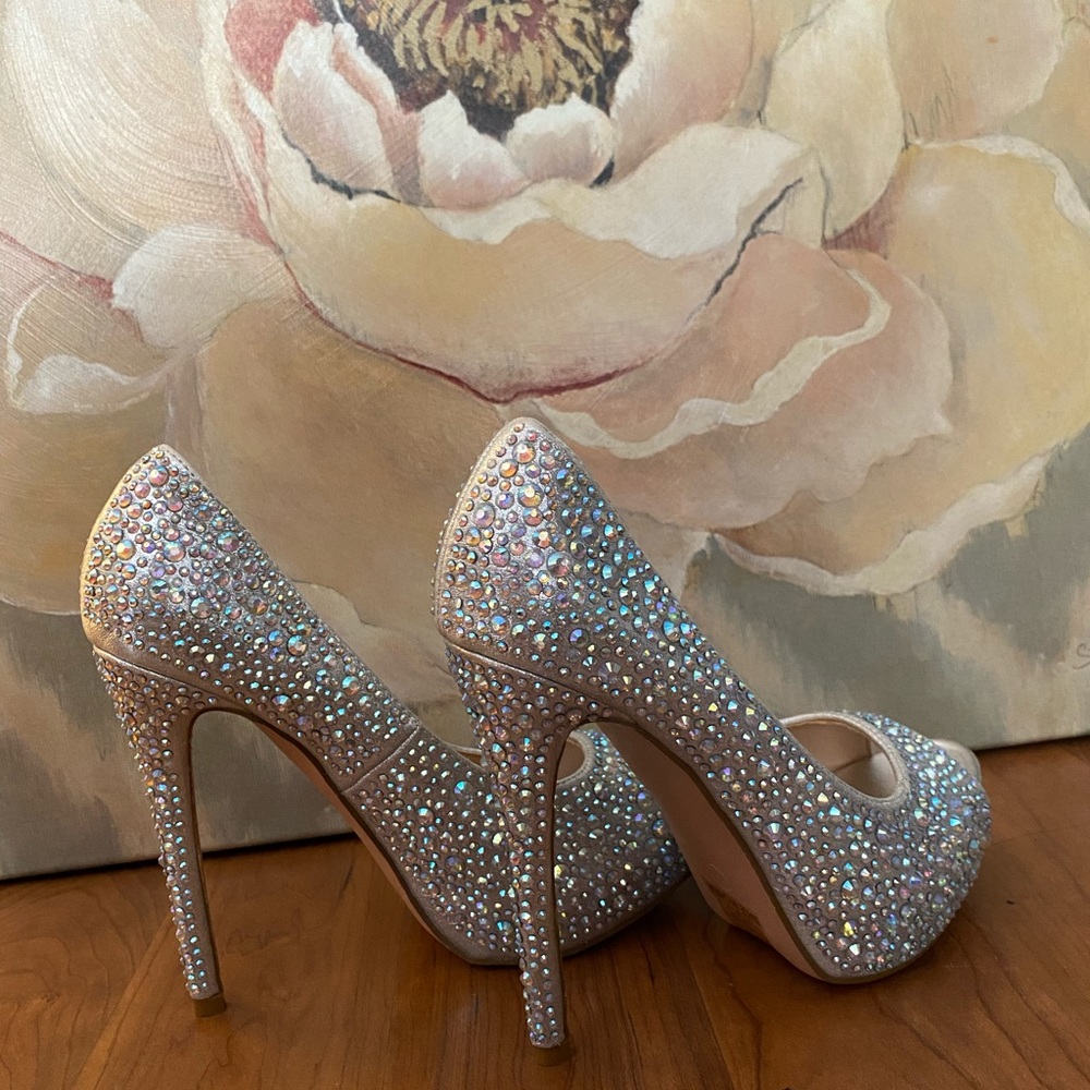 Crystal studded Lauren Lorraine heels